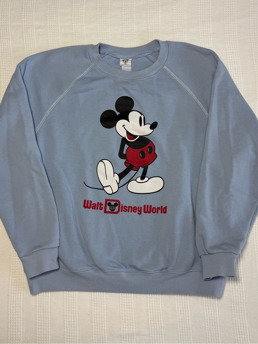 Disney Light Blue Mickey Mouse Crewneck Sweatshirt